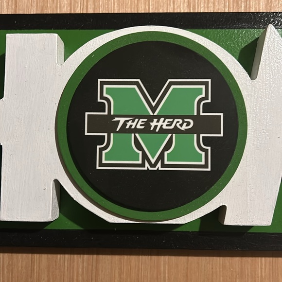 Marshall “The Herd” Wood Decor “HOME” Sign NEW - Picture 3 of 5